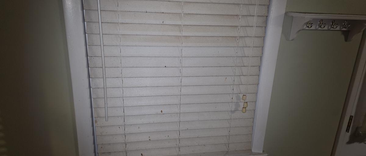 Central Kentucky cleaning - before photo of Blinds and trim refresh by E&K Total Pro